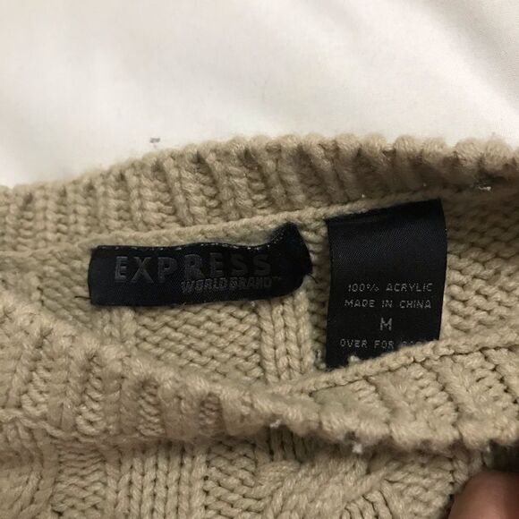 Express Tan Sweater women’s size medium - Picture 4 of 7